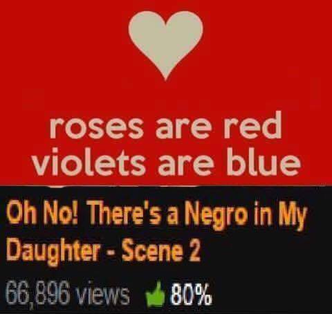 roses are red violets are blue pornhub meme - roses are red violets are blue Oh No! There's a Negro in My Daughter Scene 2 66,896 views 80%