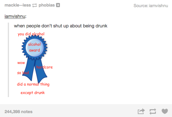 diagram - macklelessphobias Source iamvishnu iamvishnu when people don't shut up about being drunk you did alcohol alcohol award wow dcore so did a normal thing except drunk 244,398 notes
