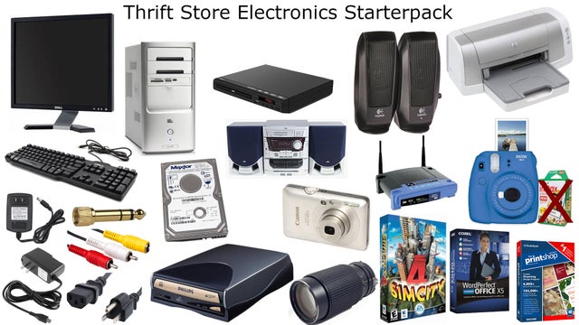 output device - Thrift Store Electronics Starterpack printshop Simon WordPACE Xs Ceo