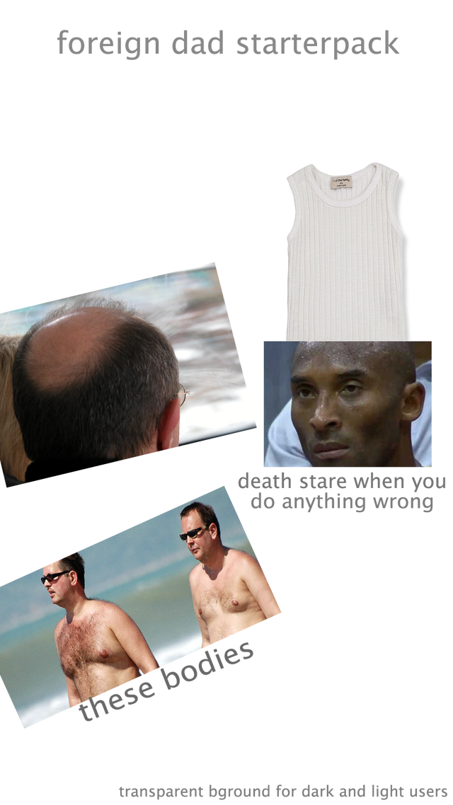 muscle - foreign dad starterpack death stare when you do anything wrong these bodies transparent bground for dark and light users