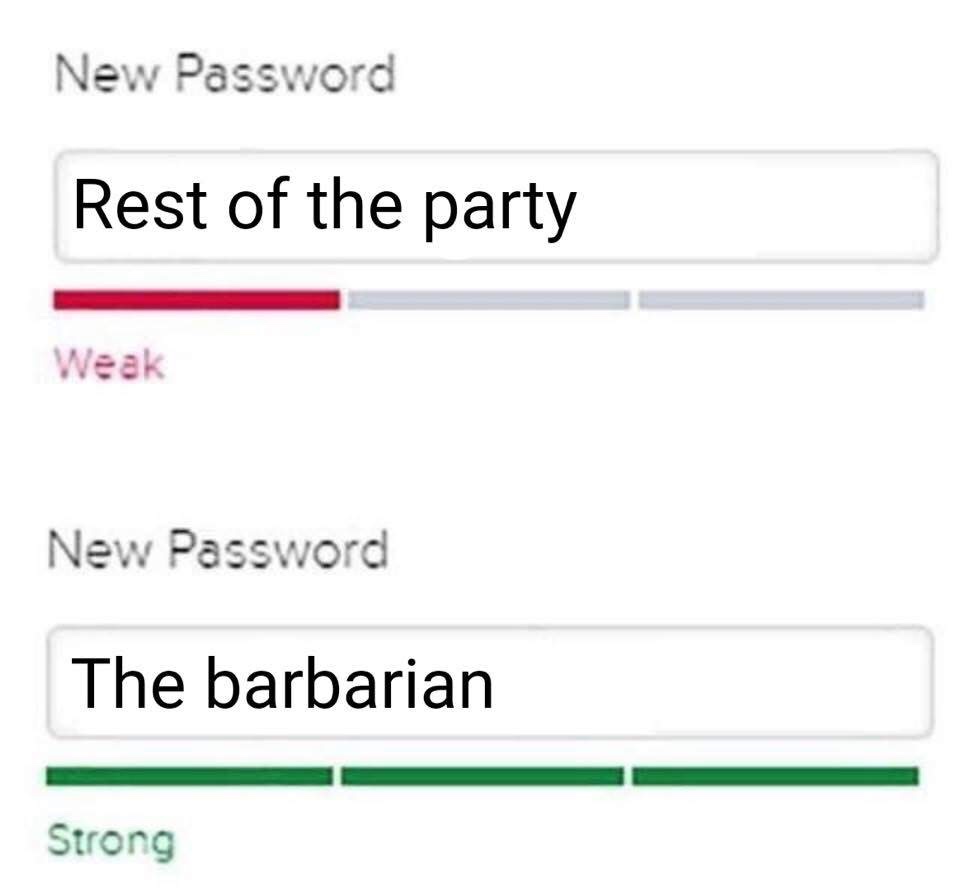 catholic vs protestant memes - New Password Rest of the party Weak New Password The barbarian Strong