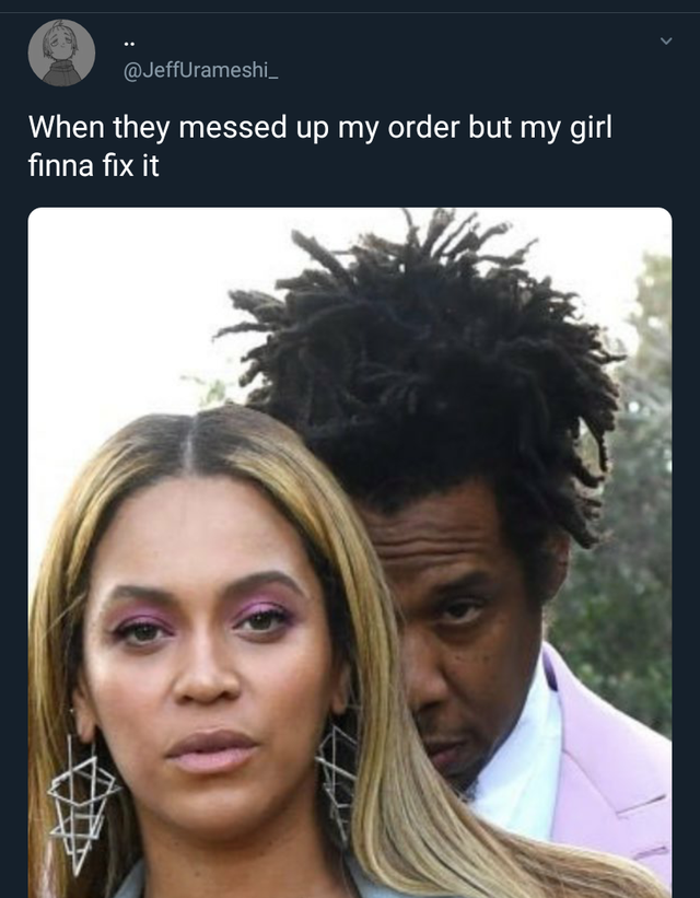 photo caption - When they messed up my order but my girl finna fix it