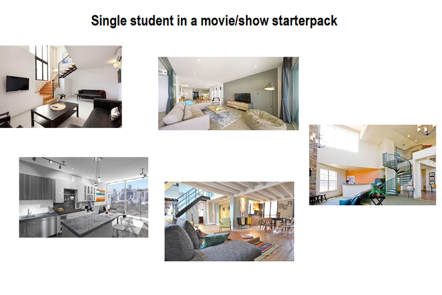 interior design - Single student in a movieshow starterpack Ddd
