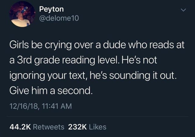 greta thunberg pedophiles - Peyton 10 Girls be crying over a dude who reads at a 3rd grade reading level. He's not ignoring your text, he's sounding it out. Give him a second. 121618,