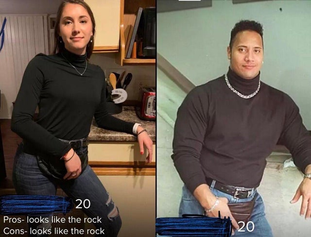 20 Pros looks the rock Conslooks the rock 20