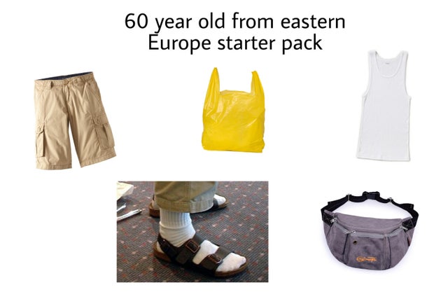 bag - 60 year old from eastern Europe starter pack