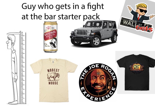 joe rogan experience - Guy who gets in a fight at the bar starter pack Do Asia Walter National Toer Path Exile Modest The Gan Mouse Ni Ex Per Ence