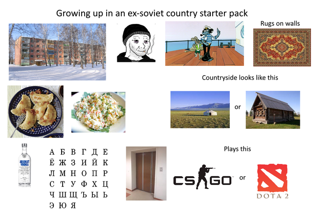 calendar - Growing up in an exsoviet country starter pack Rugs on walls Countryside looks this or Plays this csso S Dota 2