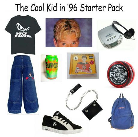 starter pack meme - The Cool Kid in '96 Starter Pack Songa Fireball