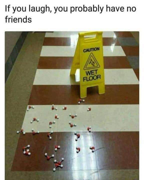 if you laugh you have no friends - If you laugh, you probably have no friends Caution Wet Floor