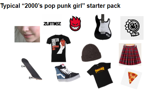 cap - Typical "2000's pop punk girl" starter pack zumiez Te