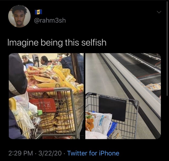 food - Imagine being this selfish . 32220 Twitter for iPhone