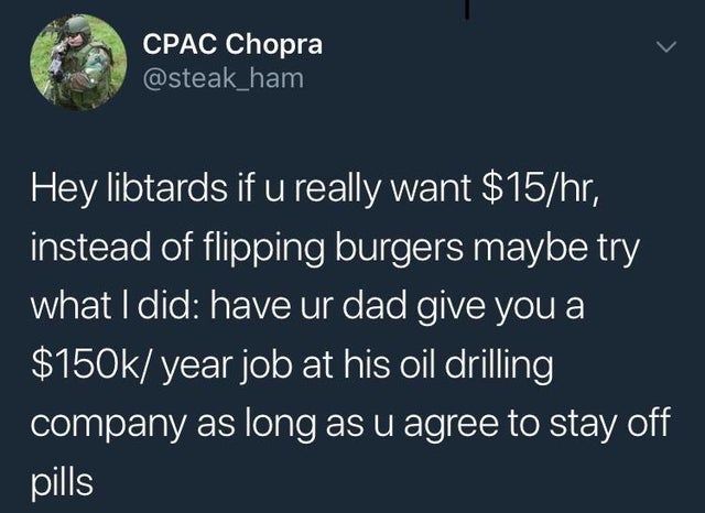 cute sub and dom - Cpac Chopra Hey libtards if u really want $15hr, instead of flipping burgers maybe try what I did have ur dad give you a $ year job at his oil drilling company as long as u agree to stay off pills