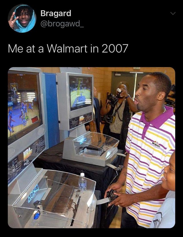 kobe bryant playing playstation - Me at a Walmart in 2007