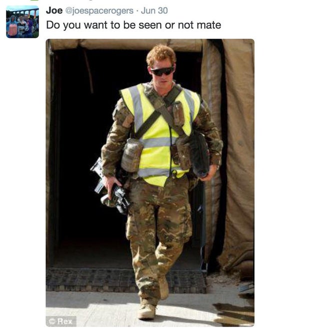 prince harry do you want to be seen or not mate