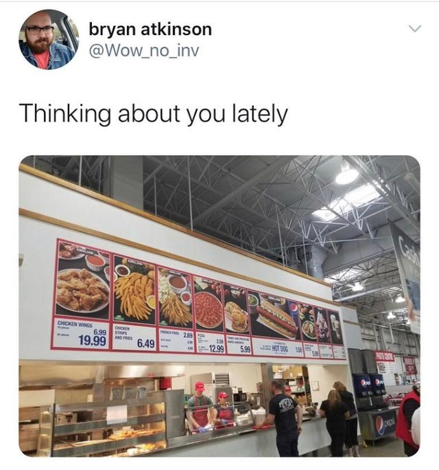 display advertising - bryan atkinson Thinking about you lately Choken Wings 19.99 5.99 S Hot Dog 15