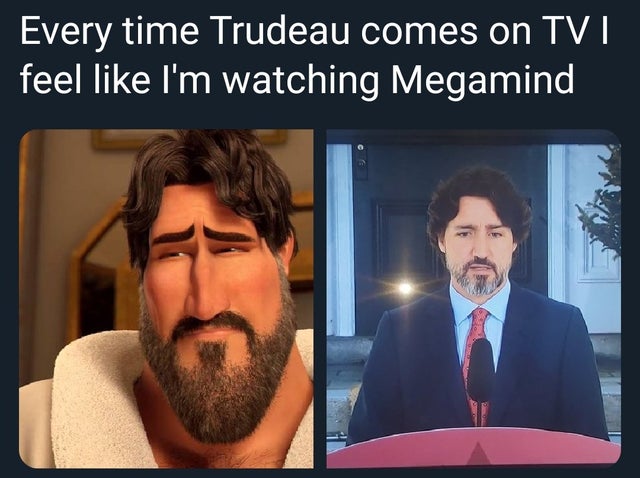 beard - Every time Trudeau comes on Tvi feel I'm watching Megamind
