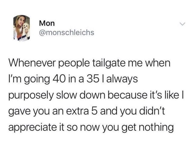 wii sports parents divorce - Mon Whenever people tailgate me when I'm going 40 in a 35 | always purposely slow down because it's gave you an extra 5 and you didn't appreciate it so now you get nothing