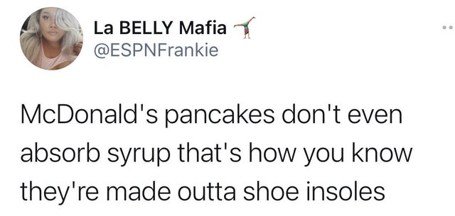 detective pikachu deadpool ryan reynolds meme - La Belly Mafia 1 McDonald's pancakes don't even absorb syrup that's how you know they're made outta shoe insoles