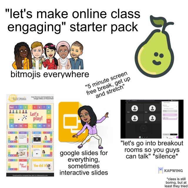 funny starter pack memes - let's make online class engaging starter pack