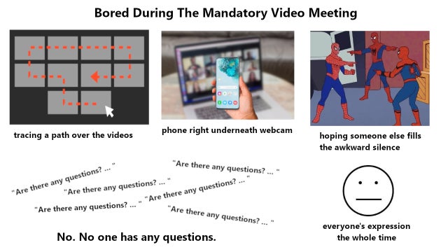 funny starter pack memes - bored during the mandatory video meeting