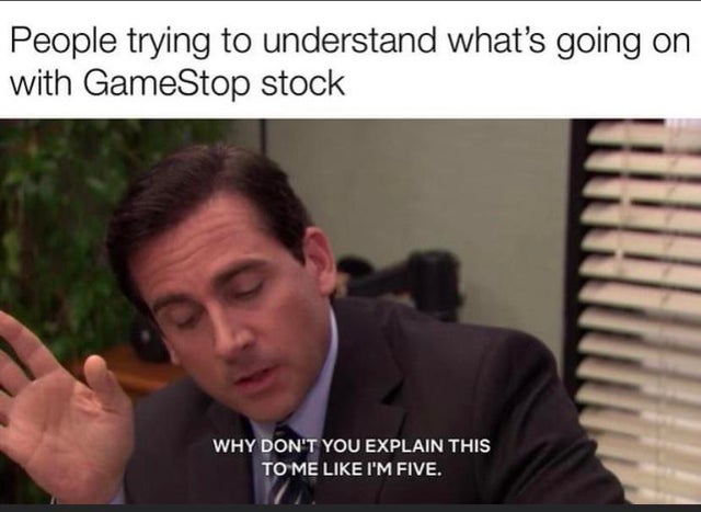 don t you explain this to me like i m five - People trying to understand what's going on with GameStop stock Why Don'T You Explain This To Me I'M Five.