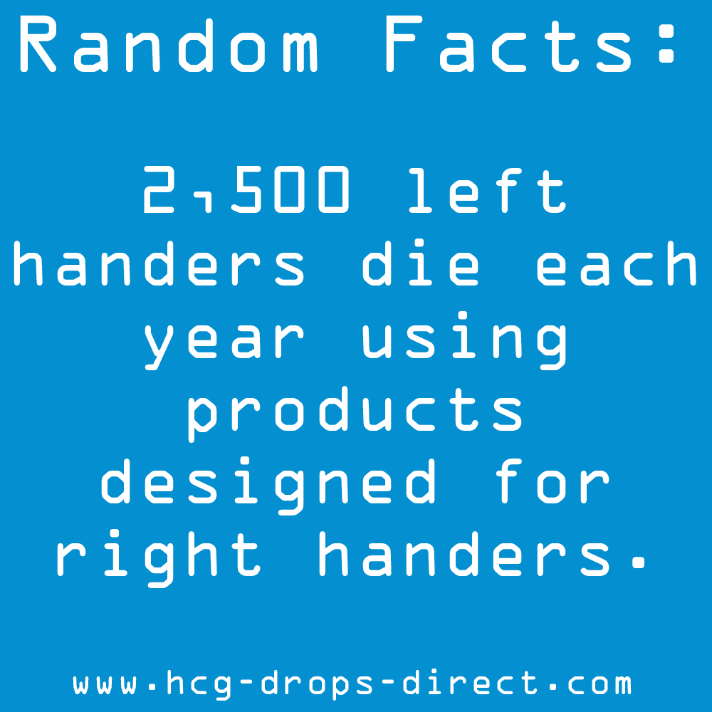 number - Random Facts 2.500 left handers die each year using products designed for right handers.