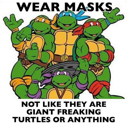 animated ninja turtles - Wear Masks Not They Are Giant Freaking Turtles Or Anything