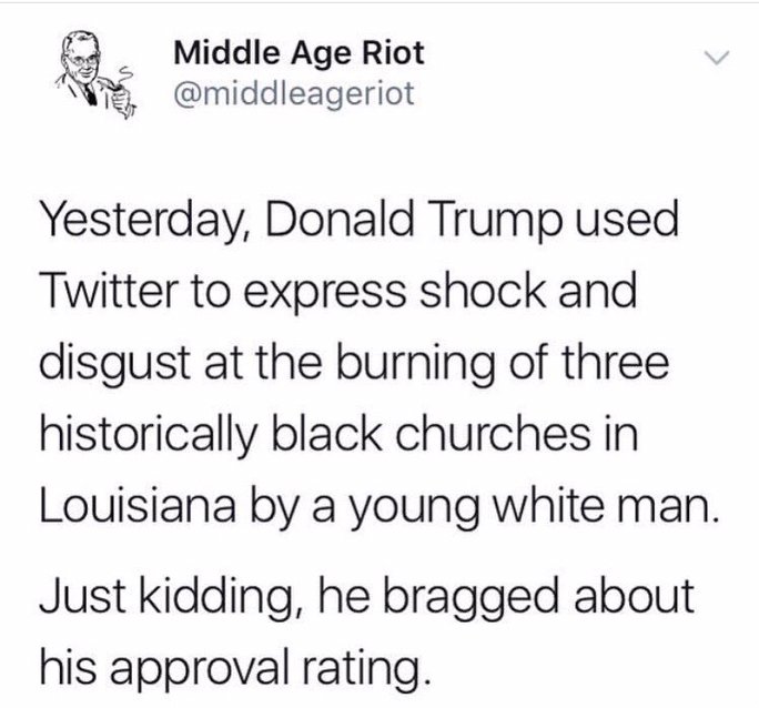 meeting at night by robert browning - Middle Age Riot Yesterday, Donald Trump used Twitter to express shock and disgust at the burning of three historically black churches in Louisiana by a young white man. Just kidding, he bragged about his approval rati
