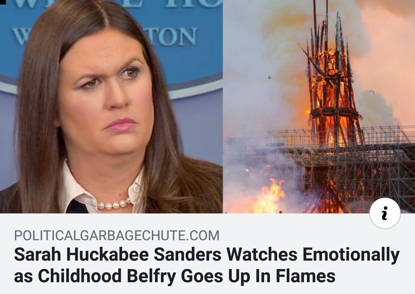 political meme sarah huckabee sanders hot - Ton Politicalgarbagechute.Com Sarah Huckabee Sanders Watches Emotionally as Childhood Belfry Goes Up In Flames