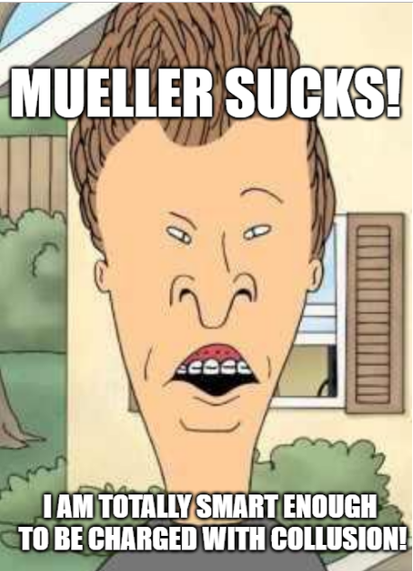 cartoon - Mueller Sucks! eses I Am Totally Smart Enough To Be Charged With Collusion!