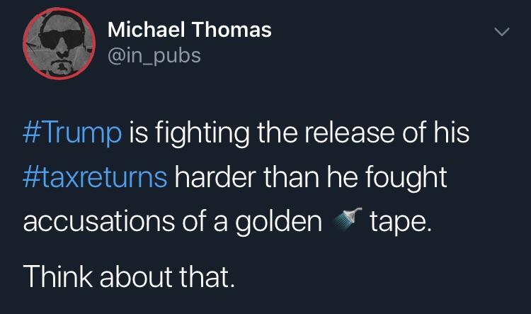 Political memes - presentation - Michael Thomas is fighting the release of his harder than he fought accusations of a golden tape. Think about that.