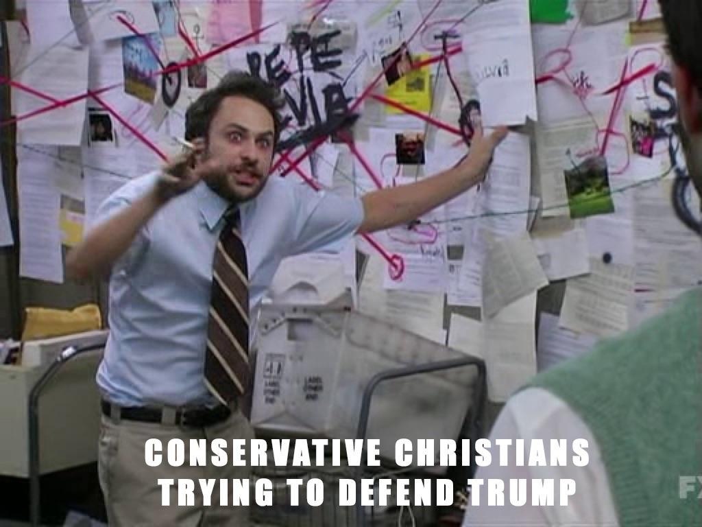 Political memes - pepe silvia - Conservative Christians Trying To Defend Trump
