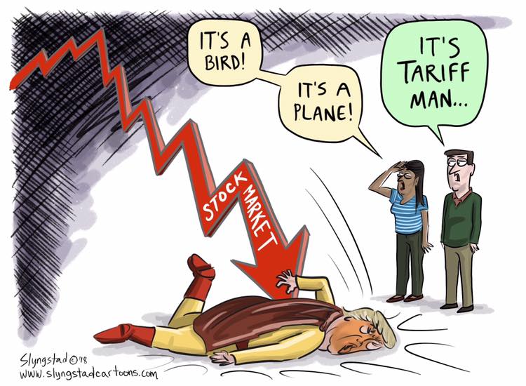 tariff man meme - It'S A Bird! It'S Tariff Man... It'S A Plane! Stock Marke Slyngstad 018