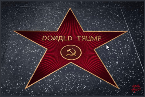 donald trump hollywood star communist