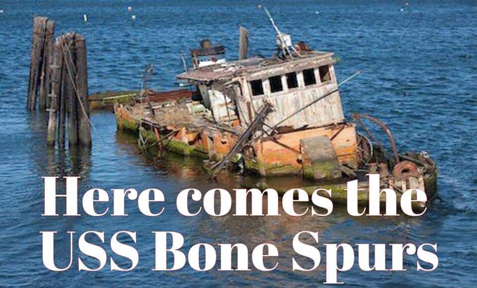 water transportation - Here comes the Uss Bone Spurs