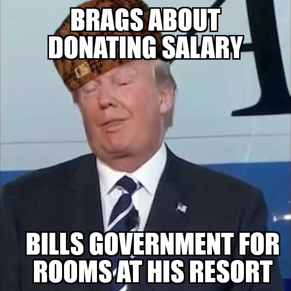 photo caption - Brags About Donating Salary Bills Government For Rooms At His Resort