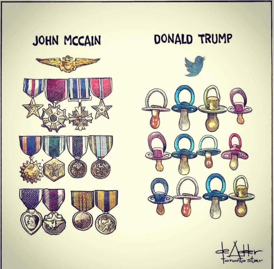 michael de adder trump cartoon - John Mccain Donald Trump . Ah