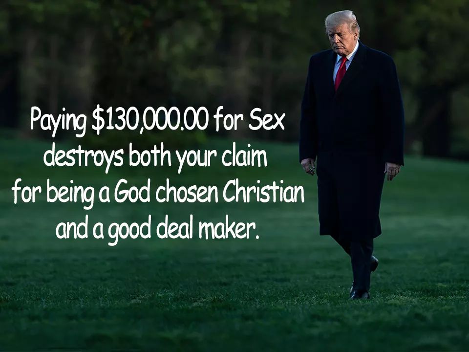 nature - Paying $130,000.00 for Sex destroys both your claim for being a God chosen Christian and a good deal maker.
