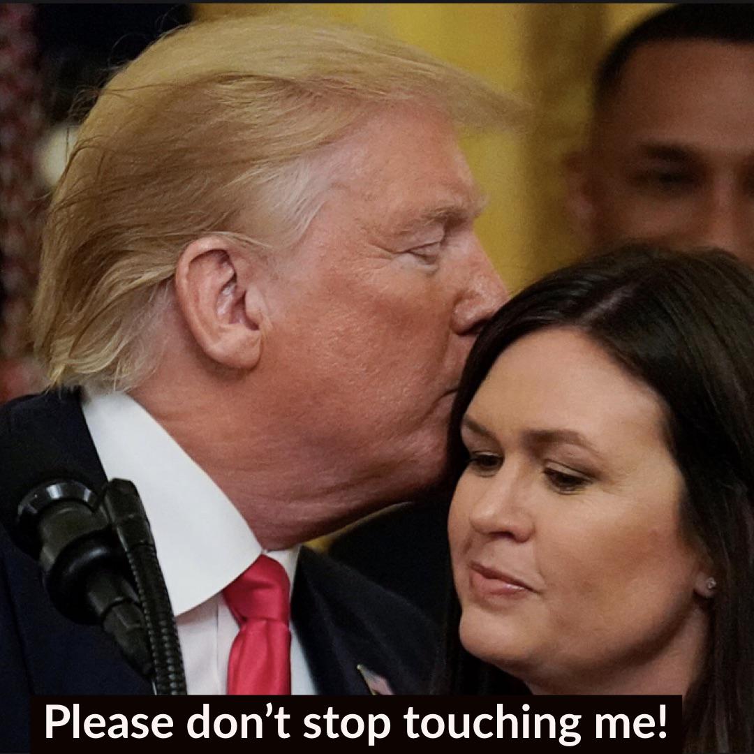 sanders trump - Please don't stop touching me!