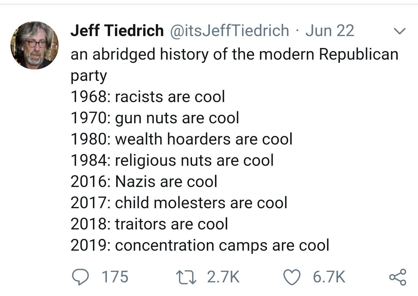 Savage Jeff Tiedrich Tweets