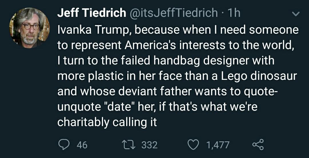 Savage Jeff Tiedrich Tweets