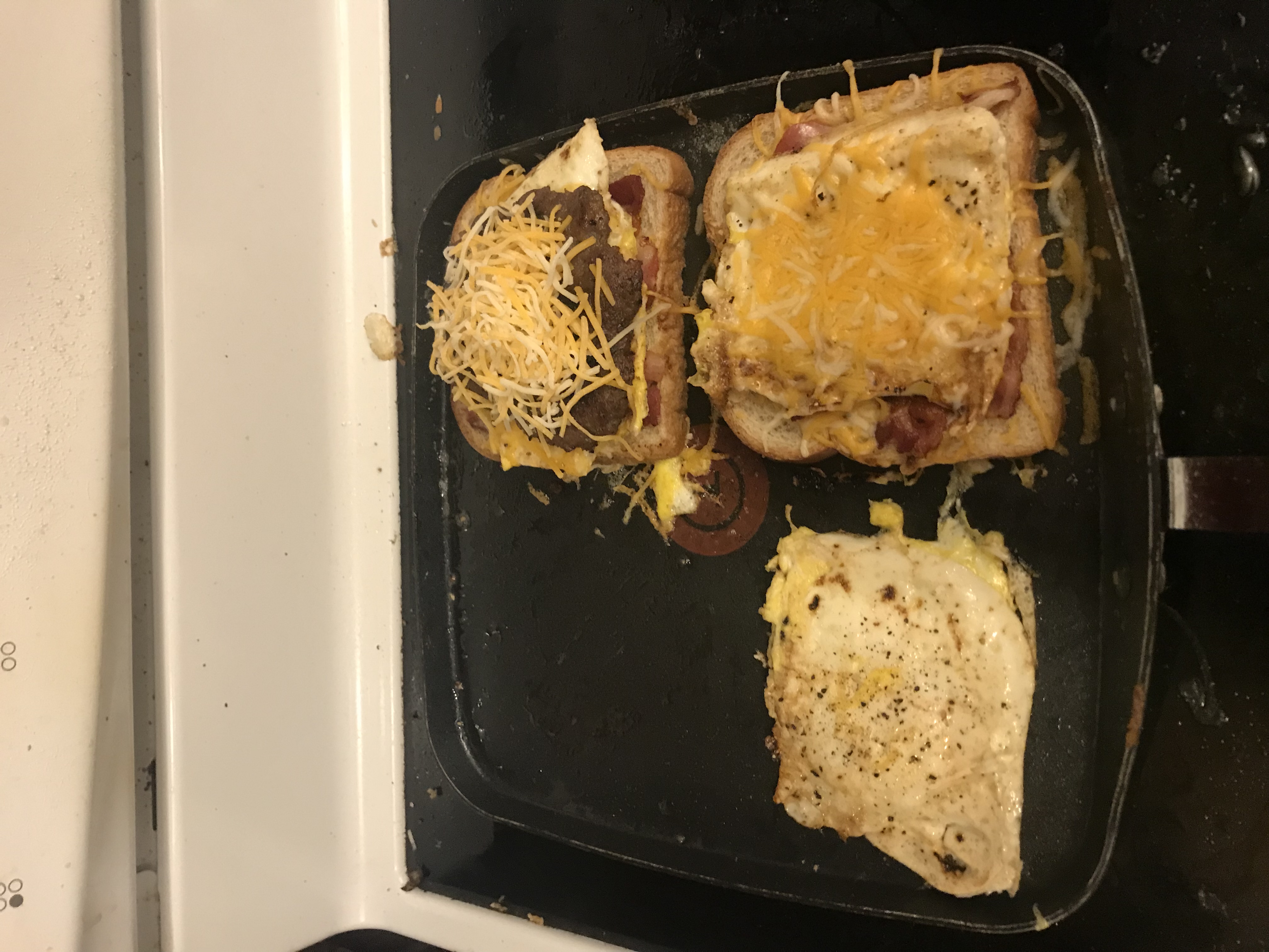 Return to stove and assemble with more cheese