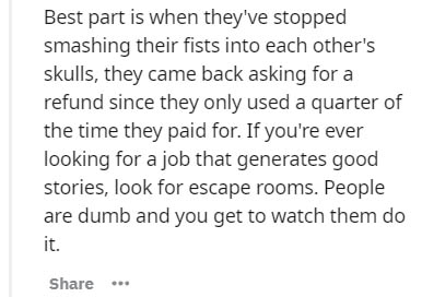 sunrise description - Best part is when they've stopped smashing their fists into each other's skulls, they came back asking for a refund since they only used a quarter of the time they paid for. If you're ever looking for a job that generates good storie