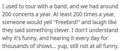 sample commitment after seminar - I used to tour with a band, and we had around 200 concerts a year. At least 200 times a year, someone would yell