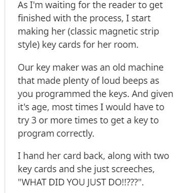 two roads diverged in a yellow wood - As I'm waiting for the reader to get finished with the process, I start making her classic magnetic strip style key cards for her room. Our key maker was an old machine that made plenty of loud beeps as you programmed