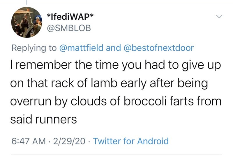 justin bieber twitter quotes - IfediWAP and I remember the time you had to give up on that rack of lamb early after being overrun by clouds of broccoli farts from said runners 22920 Twitter for Android