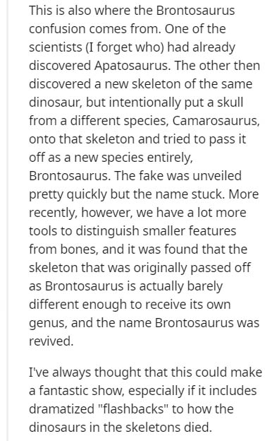 facebook group grow the group giveaway - This is also where the Brontosaurus confusion comes from. One of the scientists I forget who had already discovered Apatosaurus. The other then discovered a new skeleton of the same dinosaur, but intentionally put 