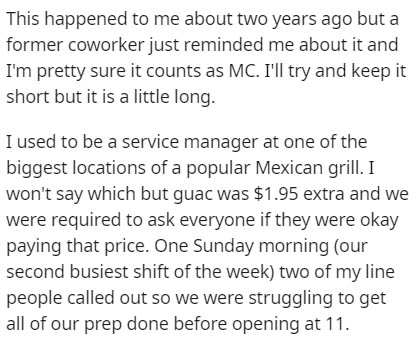 handwriting - This happened to me about two years ago but a former coworker just reminded me about it and I'm pretty sure it counts as Mc. I'll try and keep it short but it is a little long. I used to be a service manager at one of the biggest locations o