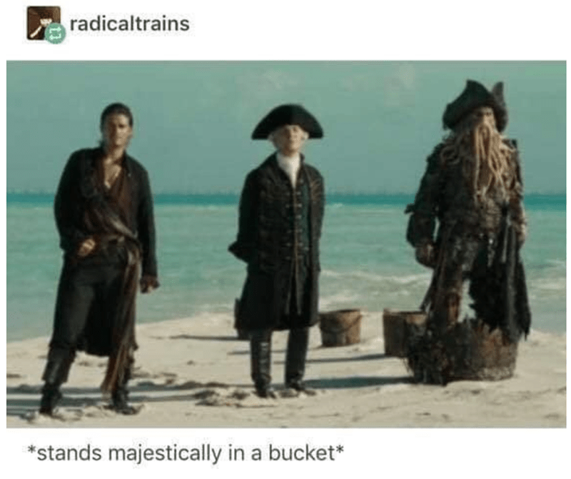pirates of the caribbean davy jones bucket - radicaltrains stands majestically in a bucket